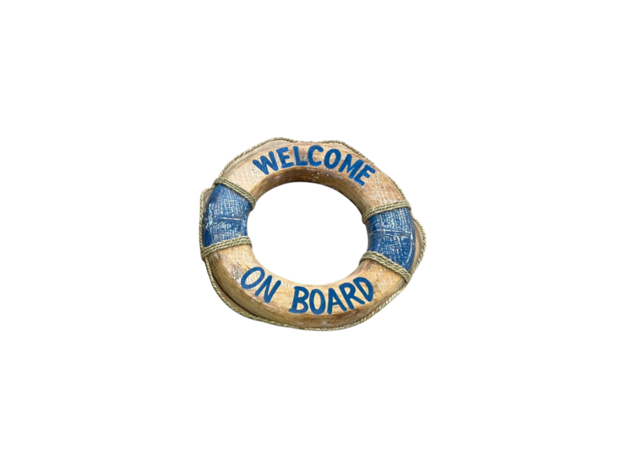 FLOTADOR MADERA AZUL/NATUR 40cm