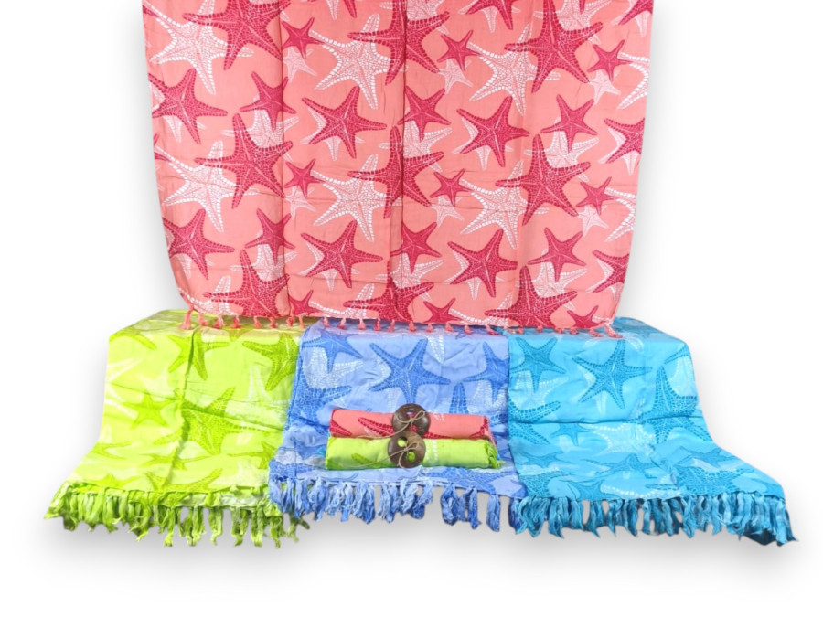 PAREO ESTRELLA DE MAR 3 COLORES Pack 8