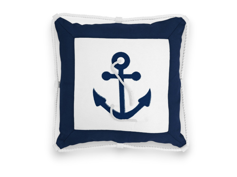 COJIN CON RELLENO ANCLA BORDADO 40x40cm