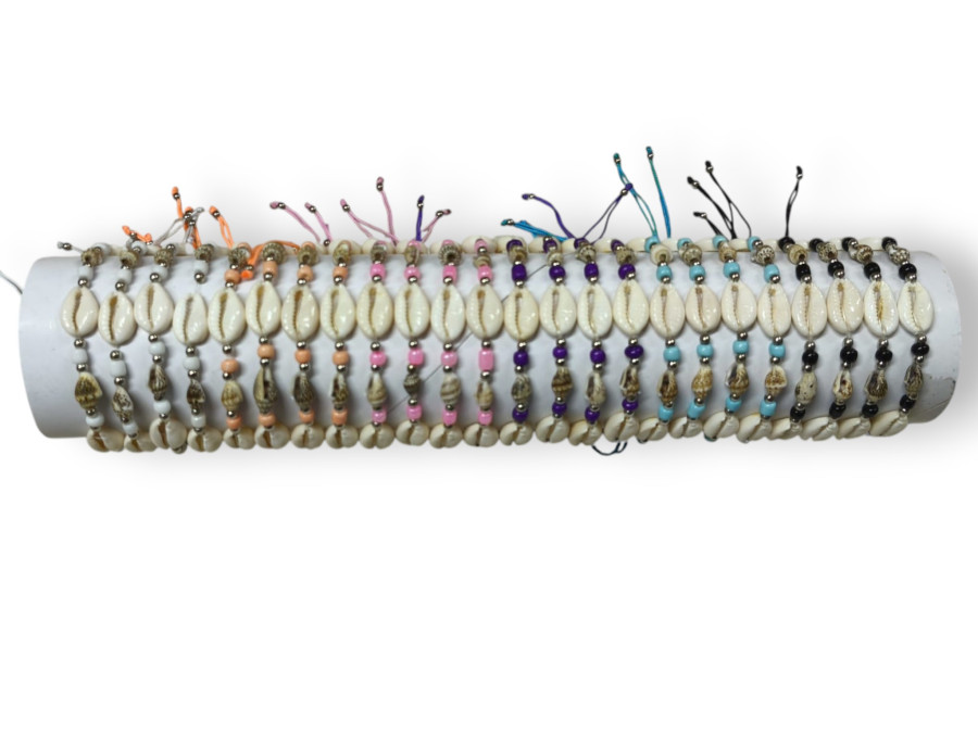 Y.P.MA-26100 SHELLS+SILVER BEADS tubo 24