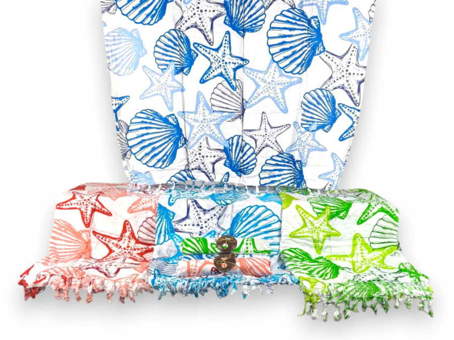 PAREO ESTRELLA & CONCHA  4 COLORES Pack 8