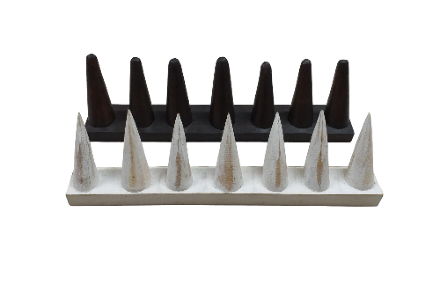 EXPOSITOR 6 ANILLOS FILA blco./marron