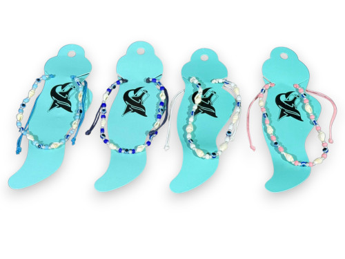 Y.T.MA-26302 OJO TURCO+SHELL BLCO+BEADS 4 colors pack 12