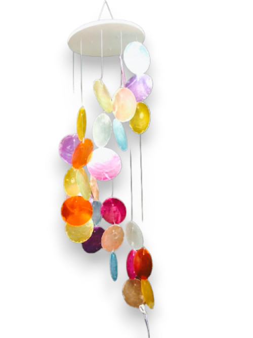 M-45 MOVIL CAPIZ BLCO.MULTICOLOR WOOD ESPIRAL 60cm