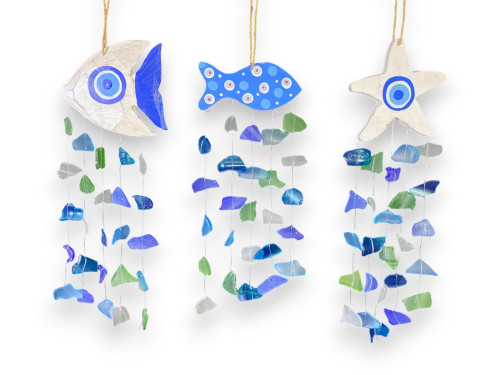 M-2524 CRISTALES AZULES OJO TURCO 15x40cm pack 6