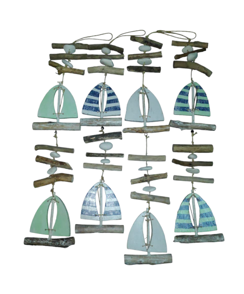 D-42 DECO VELERO DOBLE 70x13x04cm 4 colors pack 12