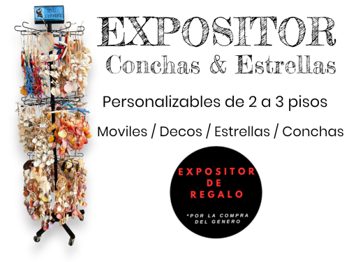 EXPOSITOR CONCHAS Y ESTRELLAS 2 PISOS