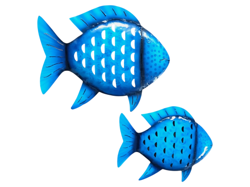 PEZ METAL PARED AZUL OSCURO